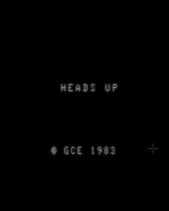 Heads-Up Action Soccer title screen for Vectrex